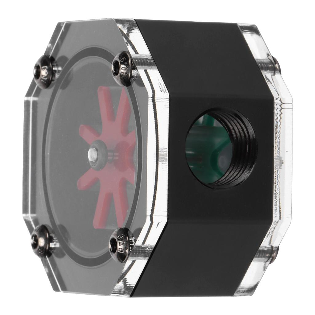 Water Flow Meter Transparent Acrylic Octagonal Metal Computer WaterCooled Rheometer
