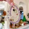 Natural Brazilian Amethyst and Citrine Double-Loop Bracelet for Women, Light Luxury Bracelet, New Niche High-End Jewelry Gift