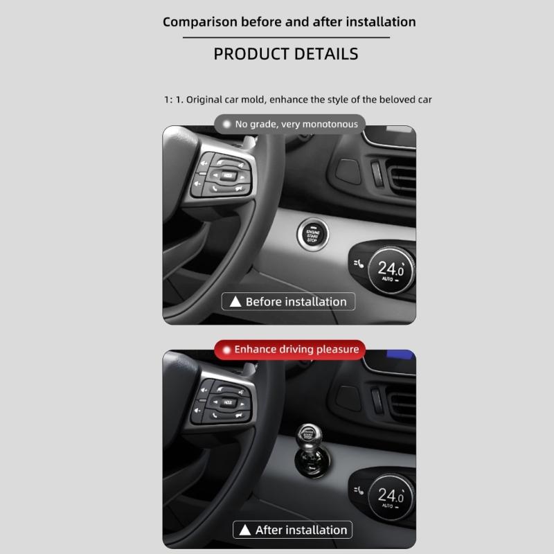 Kolébkové páčidlo Tlačítko Start Tlačítko Start Kolébkový kryt pro auto Vícebarevný výběr Ergonomický design