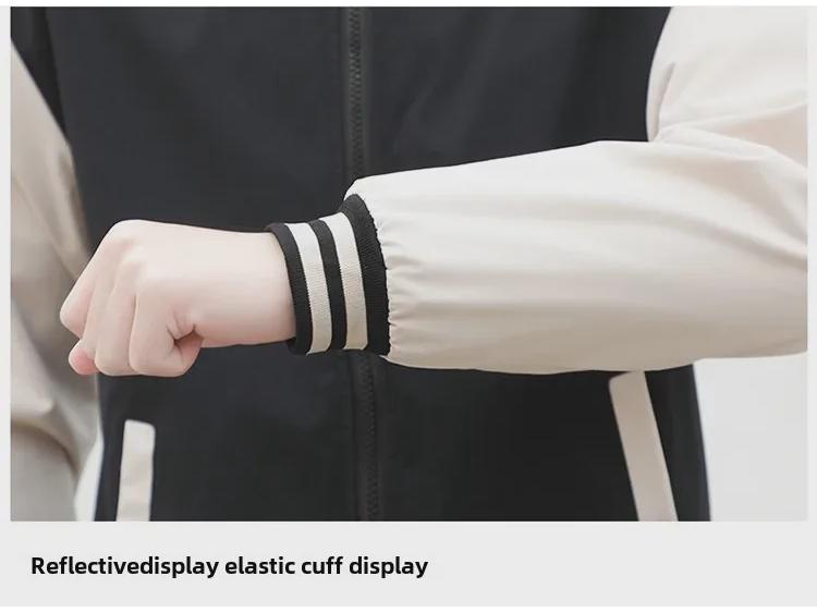 Men's Korean Style Spring/Autumn 2023 Trendy Solid Color Baseball Jacket