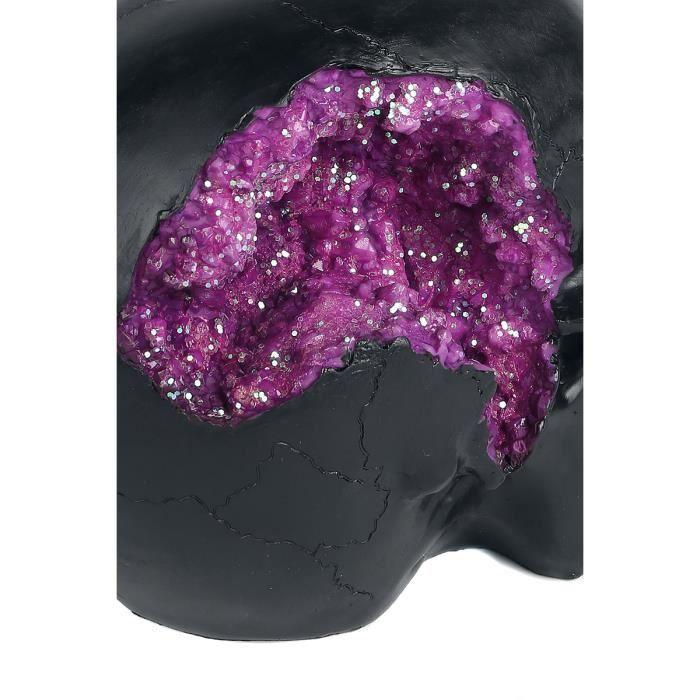 Crâne décoratif - nemesis now - crâne geode - noir - polyrésine - intérieur