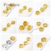 18K Real Gold Plated Beads with Large Hole,Brass Zircon Bead Separators Accessories For Bracelets,DIY Jewelry Making Supplies