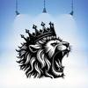 Vintage Lion Metal Mural Crown Design Iron Art Weather Resistant Office Decor Animal Lovers Gift