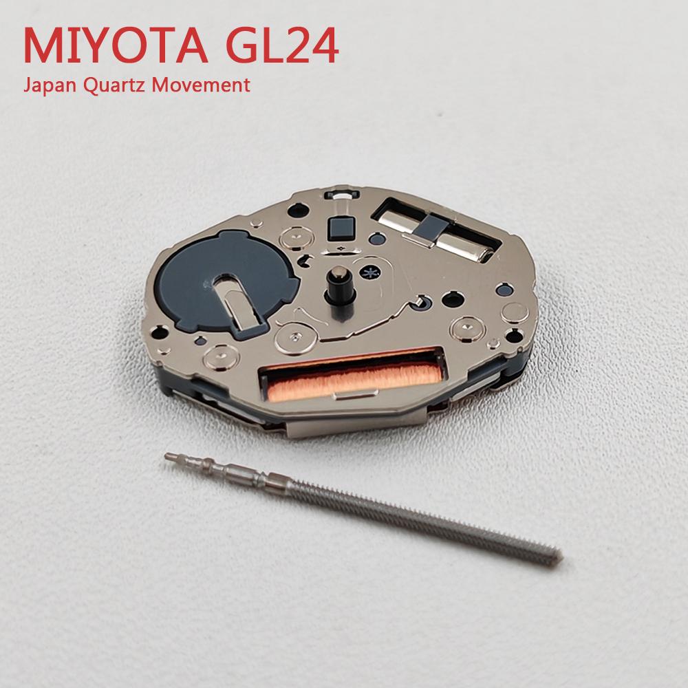 Japan Original Miyota GL24 Quartz Movement Mod Import Mechanism GL24 with Battery/Stem Parts