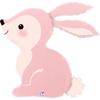 Balon Foliowy Woodland Bunny Pink 68 Cm
