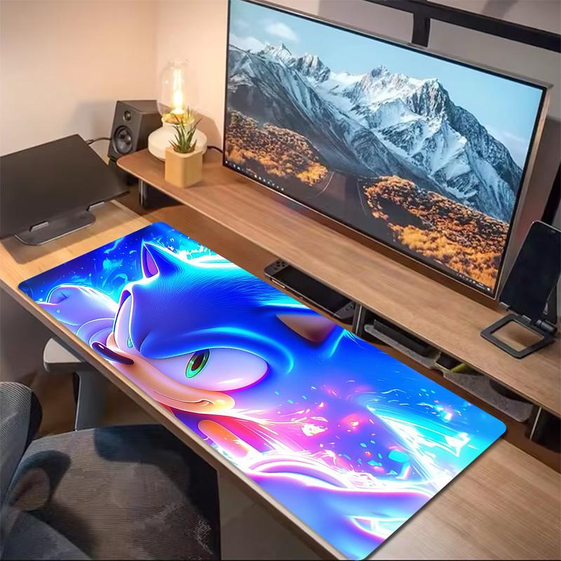 Sonic the Hedgehog Print Cushion Non-slip Laptop Tablet Big Mousepad XXL Mat Mini PC Playmat With Lock Edge