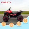 12V Ride-On Quad Bike w/ Music, Horn, for Ages 3-5 Years - Red