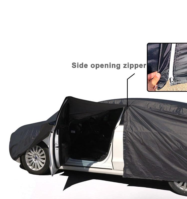 

For Tesla Model Y Full Car Cover - Outdoor Universal Full Body Cover With Side Zipper, Waterproof Dustproof Sunshield