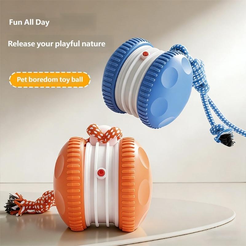 Practical Plastic Friendly Electric Rolling Ball with Random Movement Rechargeable for Pet Dogs Compact and Portable