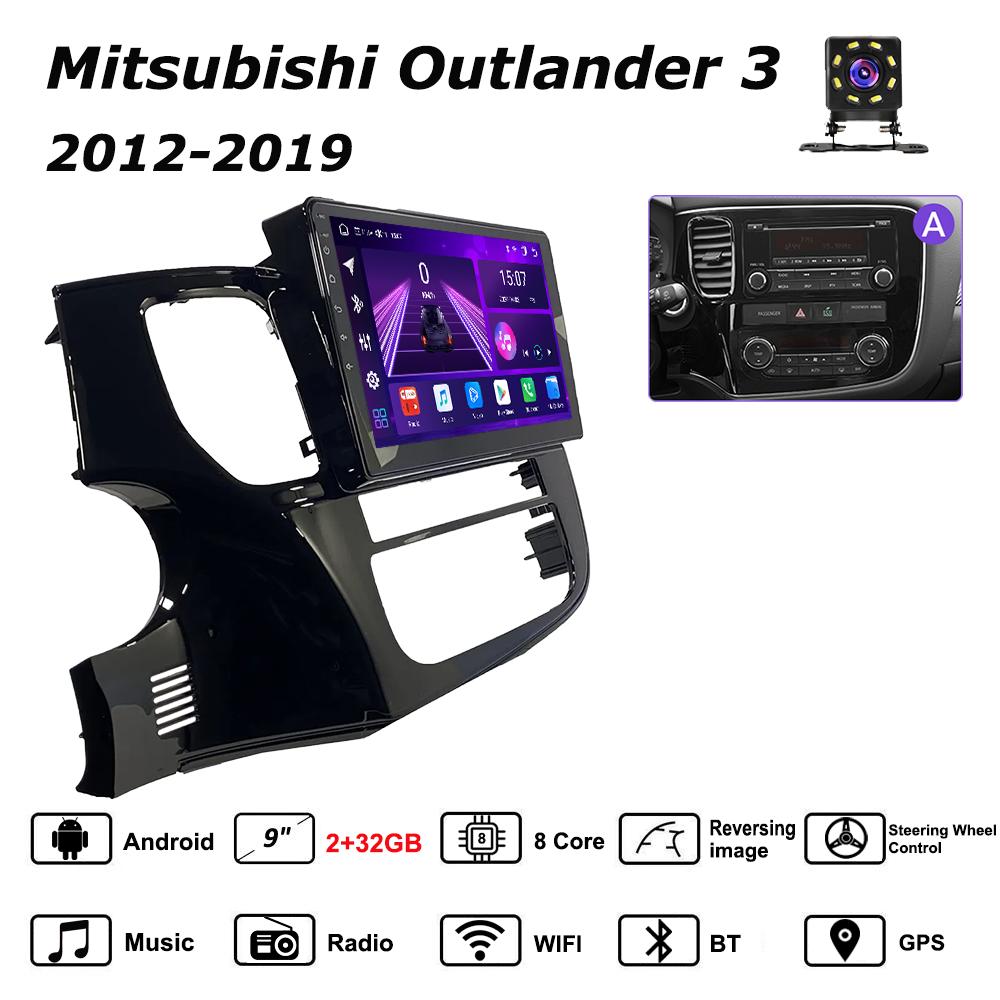 Android Car-Play Car Radio For Mitsubishi Outlander 3 2012-2019 Multimedia Player Head Unit Stereo GPS Navigation BT WIFI,8 CORE ,2+32GB