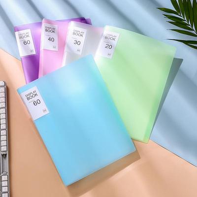 A4 Candy Color Multi-Layer Ring Binder - Waterproof Transparent Plastic Storage Book for Student Test Papers