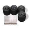 16Pcs/Set Black Self-Grip Hair Rollers With Clips Heatless Hair Roller Jumbo Sticky Hair Roller Set Salon Hair Dressing Curlers
