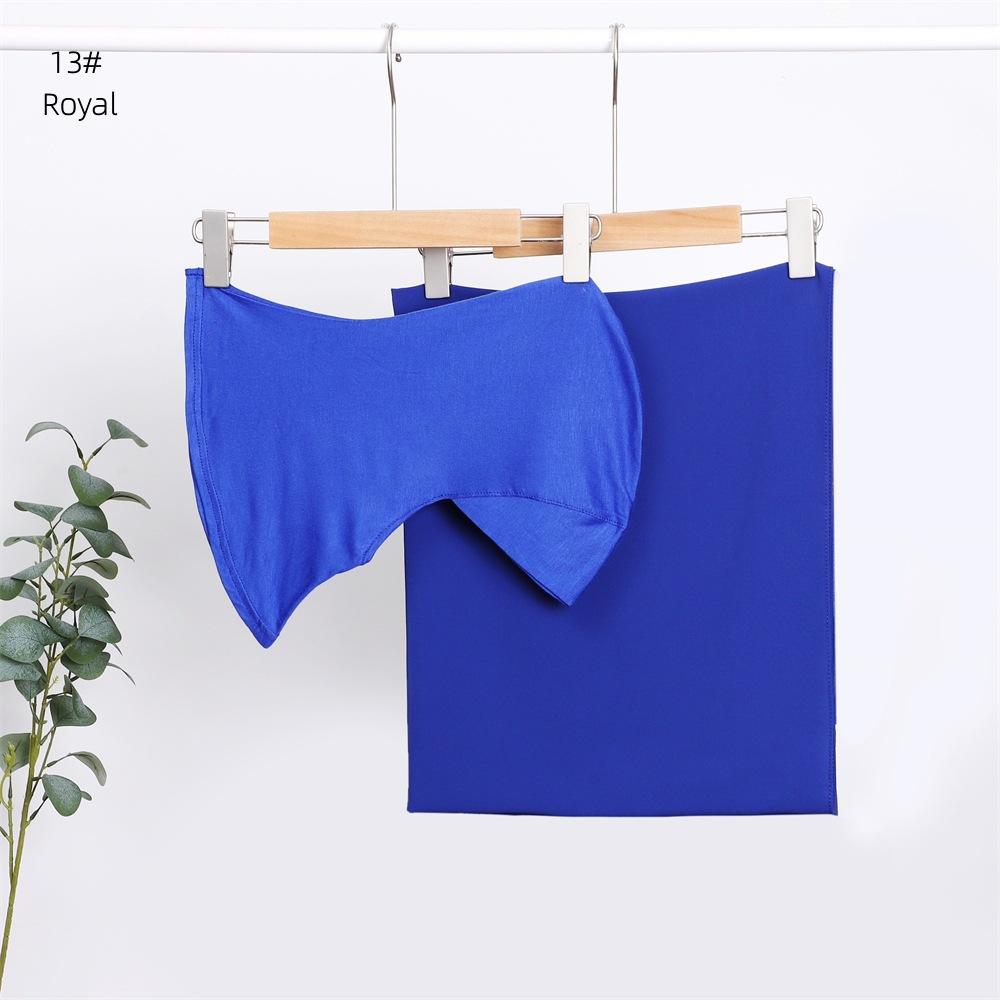 Elegant Elastic Instant Hijab Solid Color Chiffon Hijab Set Women's Modal Pullover Bandana Thin Breathable Soft Cozy Scarf