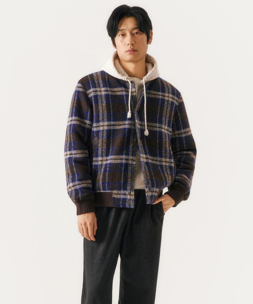 Notig Wool Check Pattern Blouson Navy_Olw1Jpfi112N1