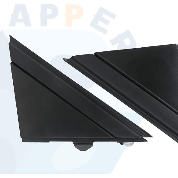APPERFiT Fiat 500 Door Mirror Flag Cover Molding (Matte Black) Left Driver & Right Passenger Side Compatible With 2012- Fiat 500 Replaces 1SJ85KX7AA