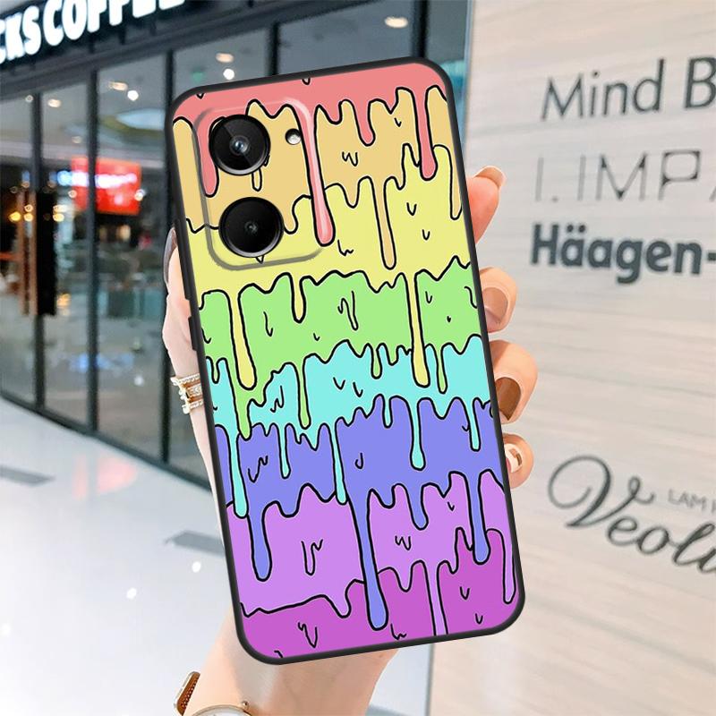 Pastel Kawaii Melting LGBTQ Design Case For Realme GT7 Pro GT6 11 12 13 14 15 Pro Plus C55 C53 C35 C33 C61 C65 C67 C53 C71 C75
