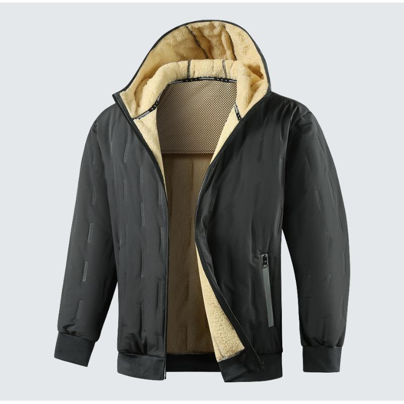 Solid Color Long-sleeved Zipper Pocket Cardigan Hooded Jacket Fashionable Casual Top