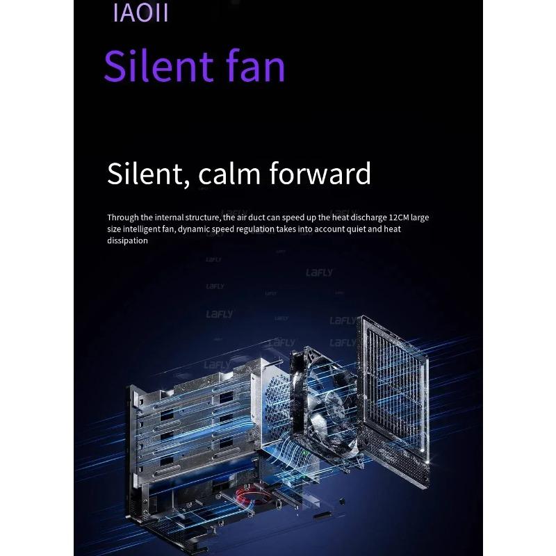 AOOSTAR 2025Intel Quad Core N150 MiniPC Home Cloud HDD a 4 Alloggiamenti SSD Doppio Display USBType-C Doppia LAN Archiviazione Domestica NAS Computer