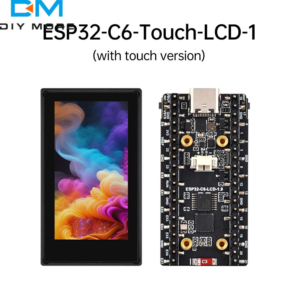 ESP32-C6 1.9-inch LCD Screen WiFi Bluetooth Development Board 170 × 320 Resolution 160MHz RISC-V Processor Touch Choice