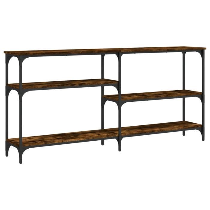 VidaXL Table console chêne fumé 160x29x75 cm bois d'ingénierie 834087