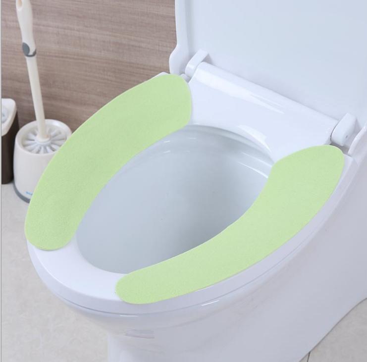 Reine Farbe kann ausgeschnitten und geklebt werden. Toilettenkissen, warmer Samt-Toilettensitzbezug, Toilettensitzkissen kann wiederholt gewaschen werden
