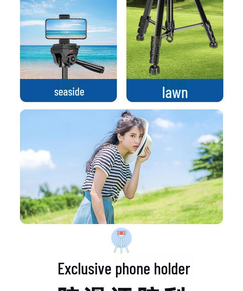 Universal Outdoor Tripod with Fill Light for Mobile and SLR Cameras