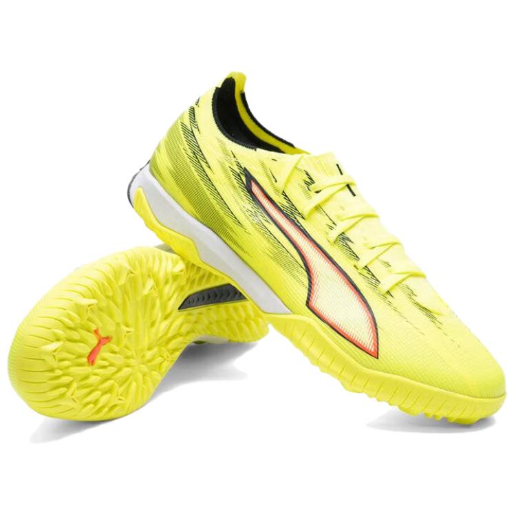 Puma Ultra 6 Comfortable Versatile TT (Rubber Studs) Durable Soccer Shoes Unisex Sneaker Fluorescent-Yellow 108975-01