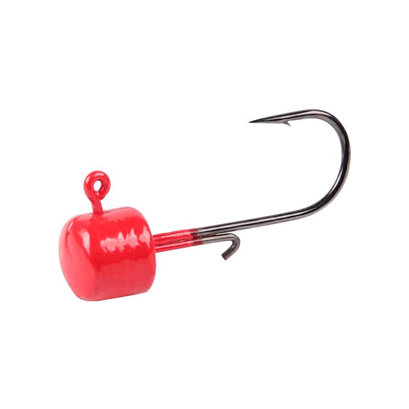 5 Pcs/bag - Sharp 6-Color Internal Lead Head Hook Lure for Bass Fishing