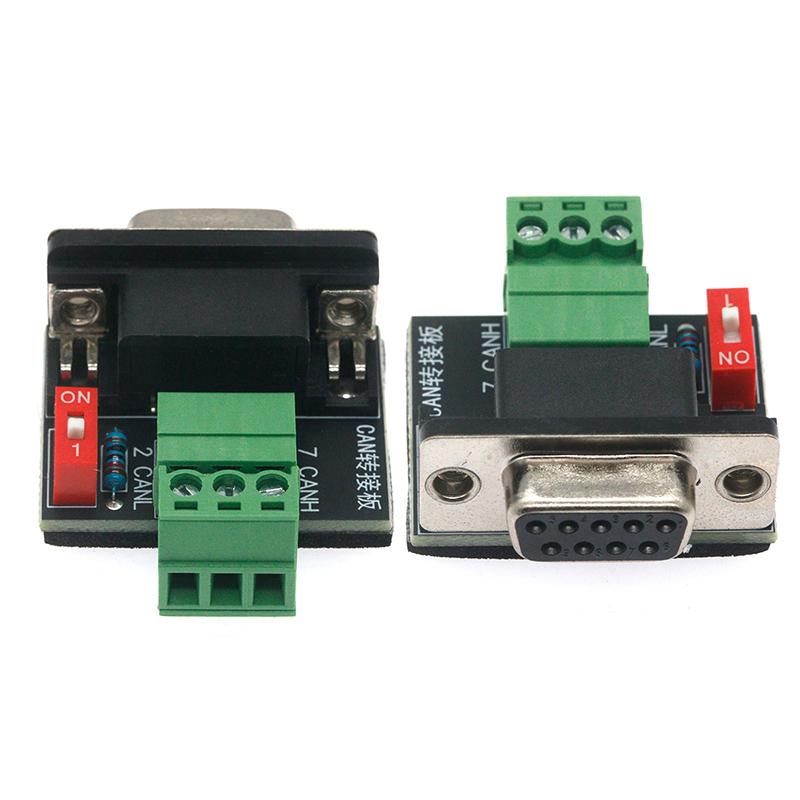 CAN Adapter Board Head Screw-free DB9 Female Headband Terminal 120 Ohm Resistor CAN Interface Board USB To PCAN