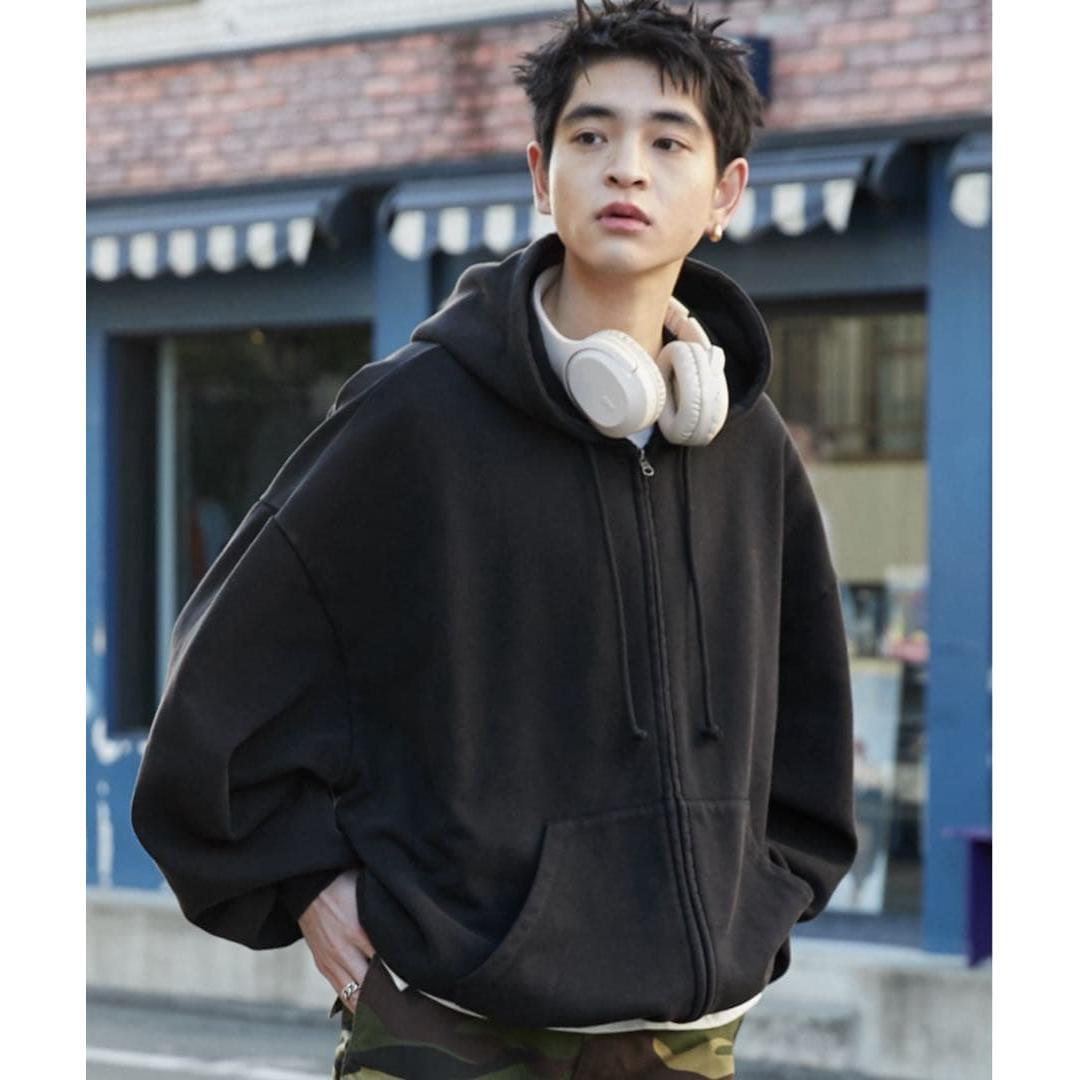 WEGO Chemical Wash Balloon ZIP Parka Daiki Tsuneta Black