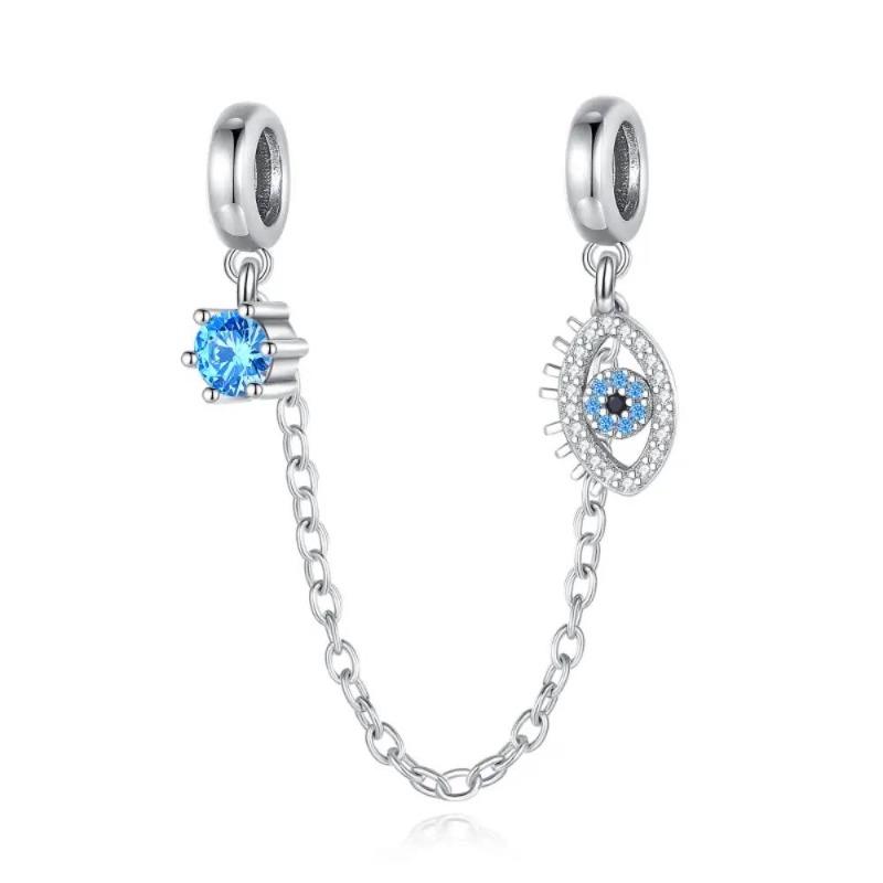 Original Copper Blue Evil Eyes Charms Ring Earrings Bead Palm Pendants Fit Bracelet Necklace Jewelry Gift