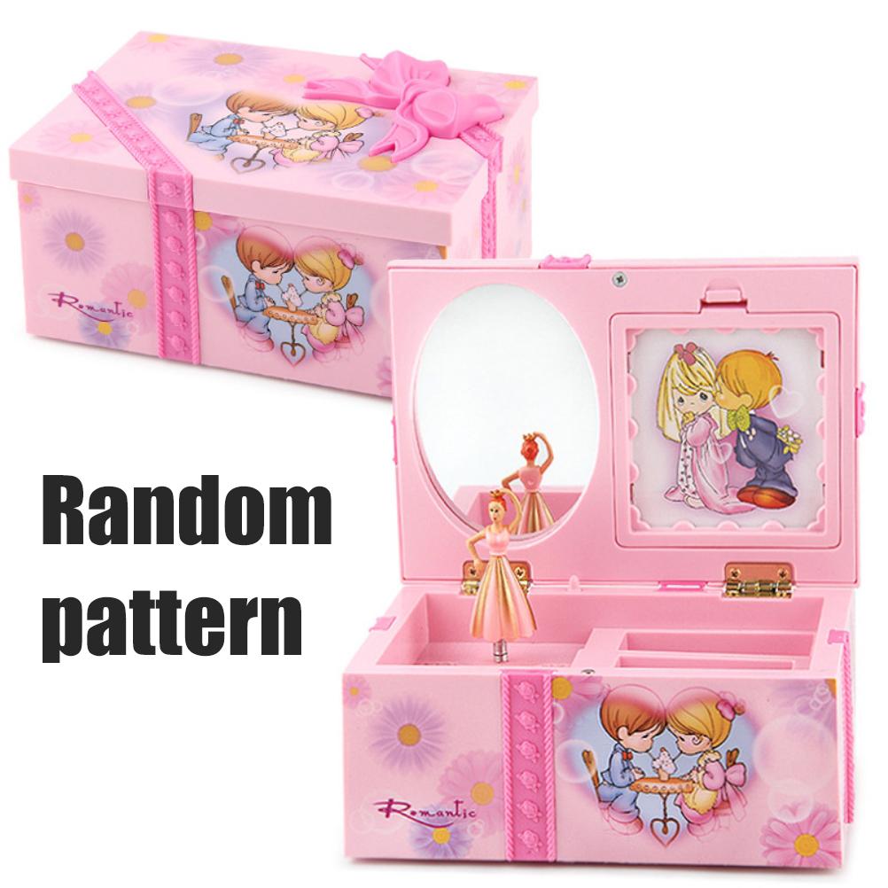 Exquisite Musical Jewelry Box for Girls Princess Dancing with Music with Cute Bow Knots Painting
