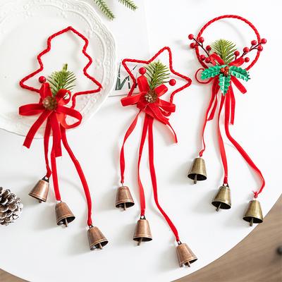 1PC Decoraciones de Campana de Árbol Navidad Rojo Regalos 3PC Campanas Decoración de Árbol para Hogar Colgantes Festivos Fiesta 3 Estilos
