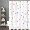 Star Love Leaf Mountain Pattern Shower Curtain, Bathroom Decorative Shower Curtain, Waterproof Shower Curtain with Hooks