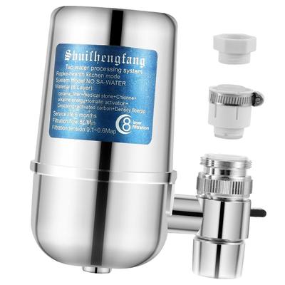 6000L Faucet Mount Water Filtration System Reduce Chlorine/Heavy Metals Kitchen Water Purifier Tap Water Filter for Home