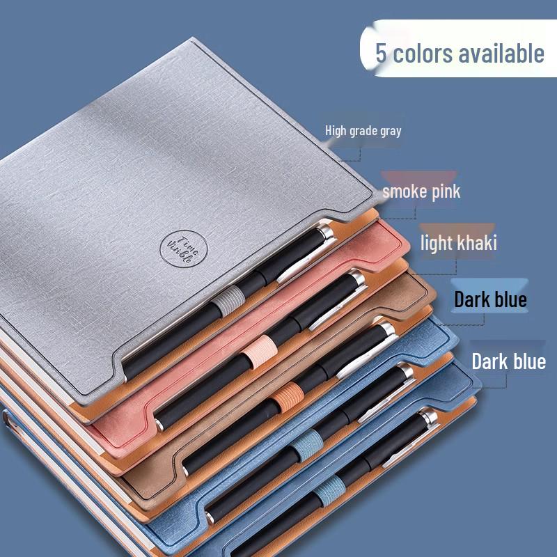 A5 Hardcover Notebook with Pen Loop, 2025 Diary, B5 Notebook, and A6 Pocket Notebook - High-Value Business Set