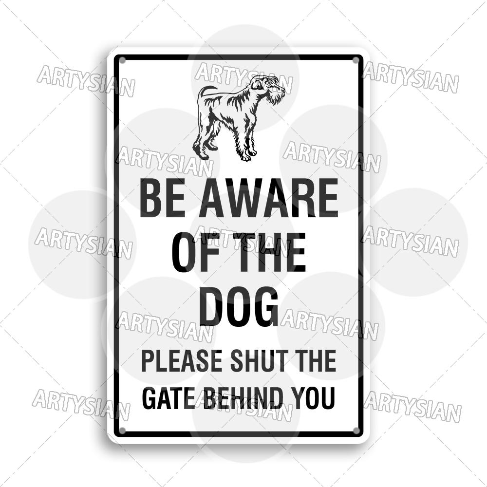 Beware of Dog Warning Metal Sign No Dogs Allowed Do Not Leave Dog Pet safety Dog Friendly Café Guide Dods Welcome Plaque