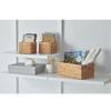 Natural Woven Water Hyacinth Storage Baskets Set of 3 Versatile Organizers Home Office Pantry Closet Bathroom Decor