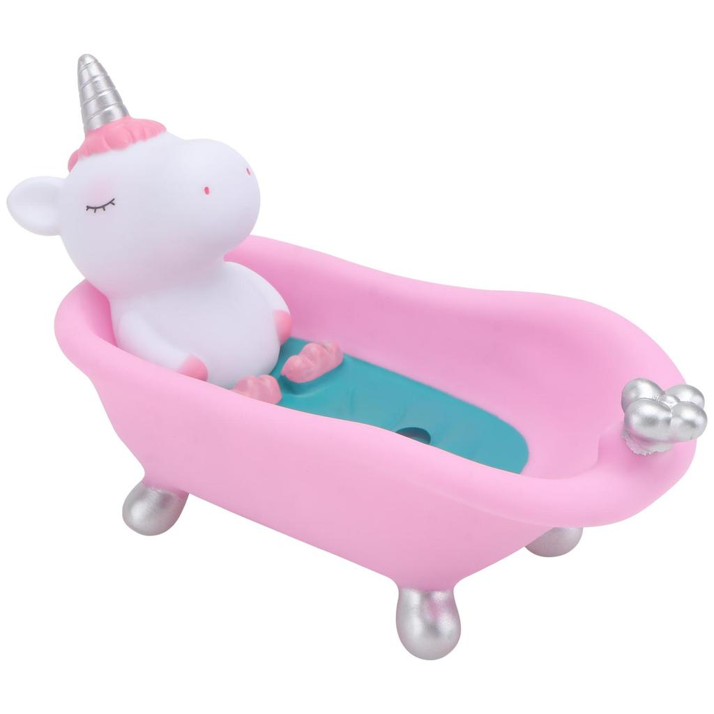 Unicorn Soap Box Cartoon Holder Shower Travel Portable Drainage Case Lovely Bathroom Pink Soap Dish Home Goods