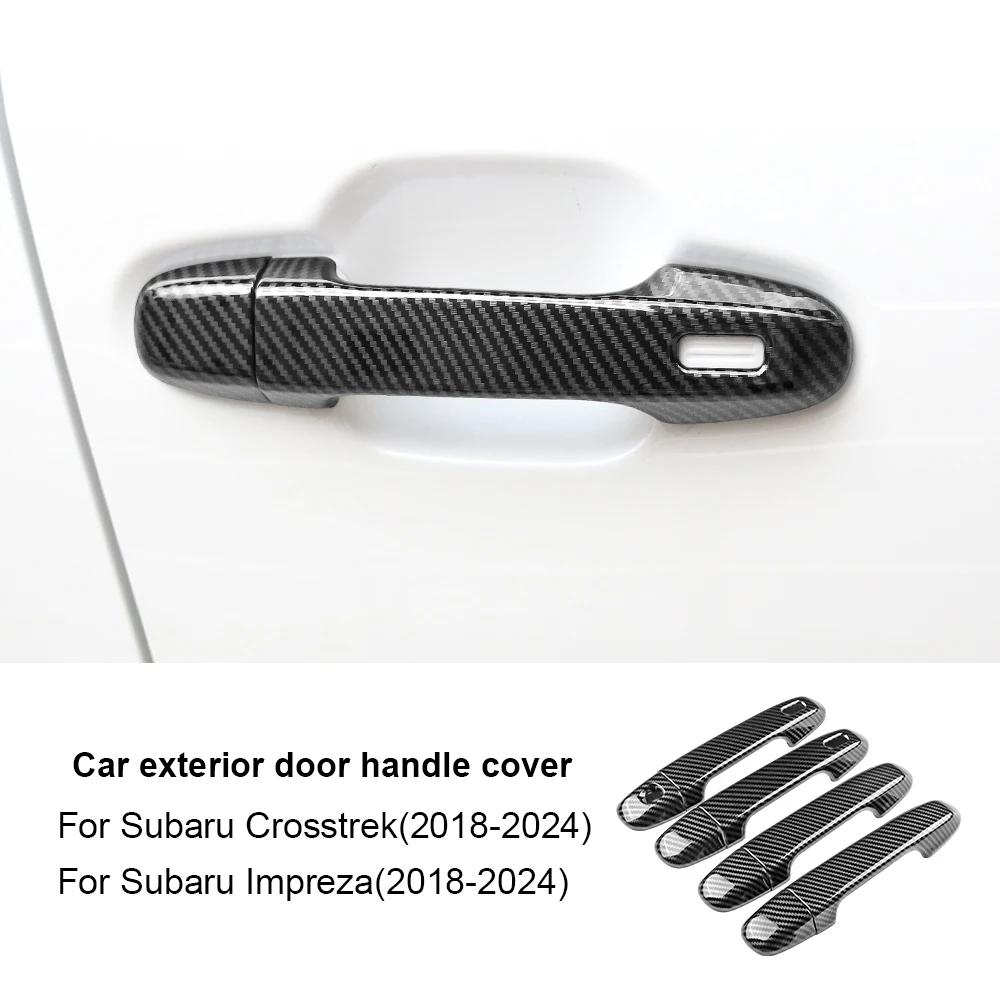 For Subaru Crosstrek Impreza 2018 2019 2020 2021 2022 2023 2024 Carbon Fiber Style ABS Car Steering Wheel Sticker Interior