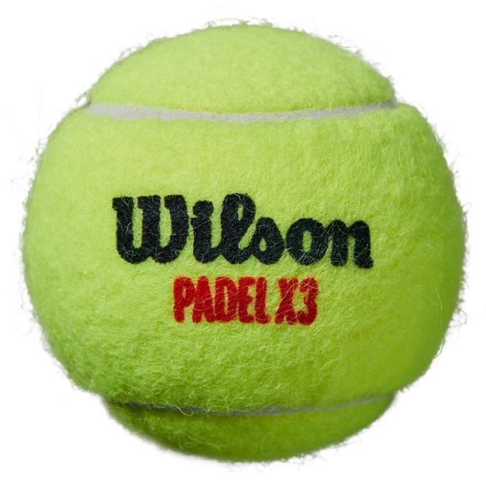 Balles de Padel - WILSON - X3 - Jaune - Dura-Weave - Botte de 3