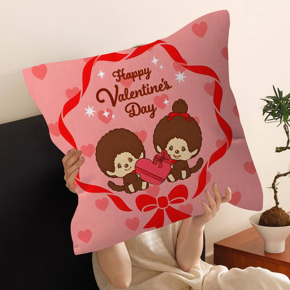 Anime M-Monchhichi pillow cover sofa cushion cover home room decoration children gift