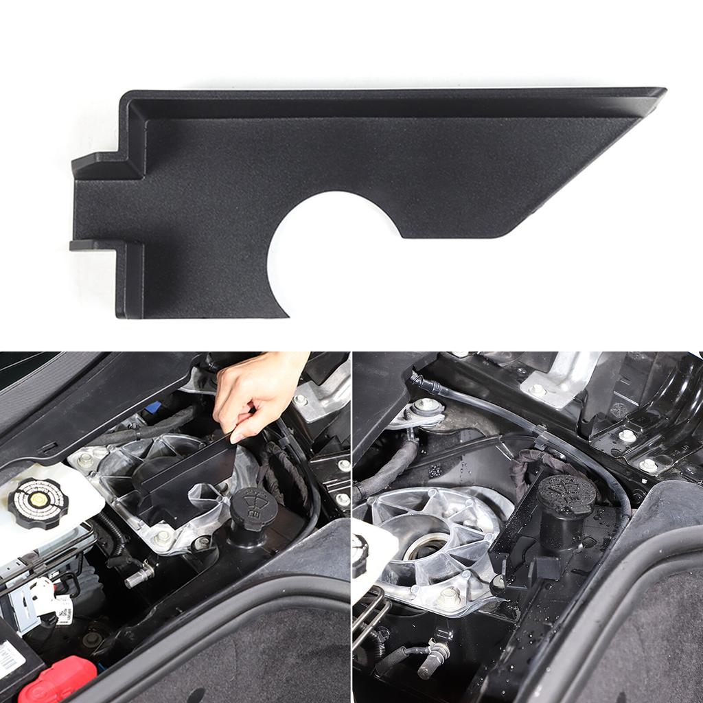 Black ABS Hood Water Rian Wiper guide Box Fit For Corvette C8 -25 US