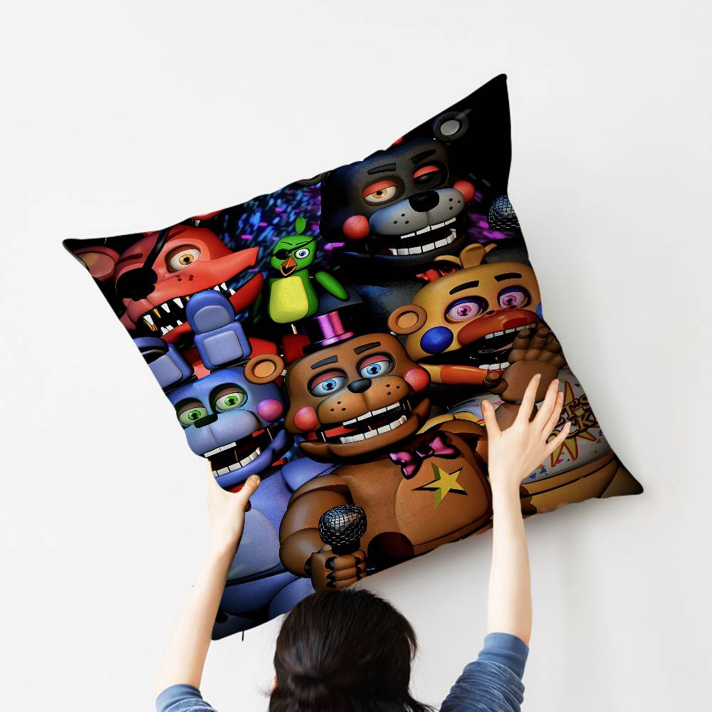 Five NNights Anime FFreddys Maple Design Cushion Cover Happy Autumn Harvest Decor Holiday Decorati Pillow Cover