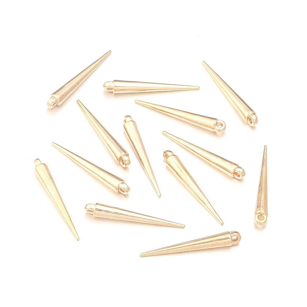 50-200pcs/lot CCB Cone Shape Charms Pendants Plastic Charms Beads For Jewelry Making DIY Bracelets Necklace Earrings Accessories
