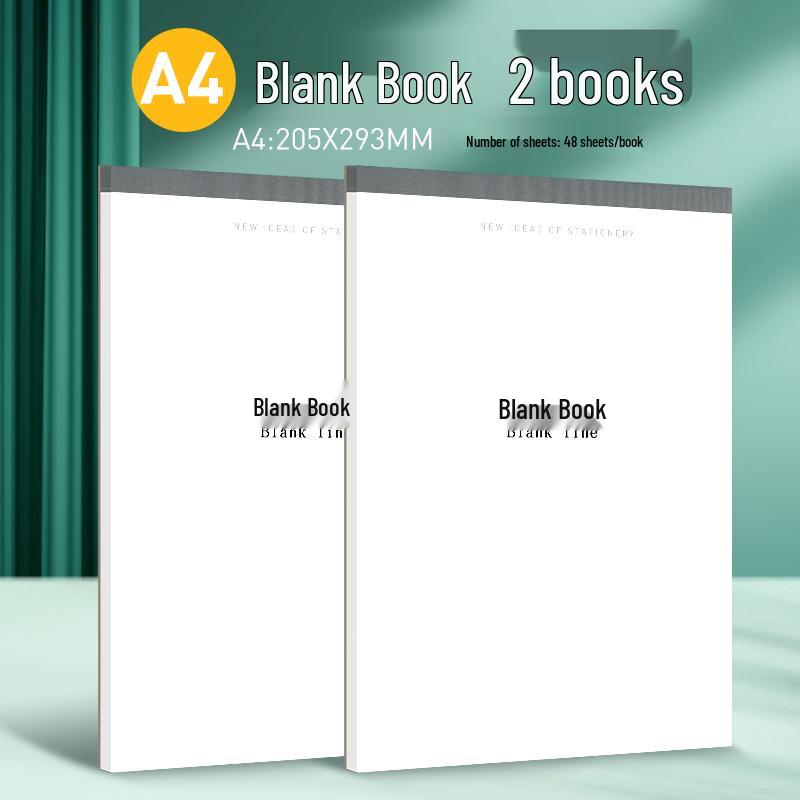 2025 Student Tear-Off Pad: B5 Blank Notebook & A4 Horizontal Line Memo Pad