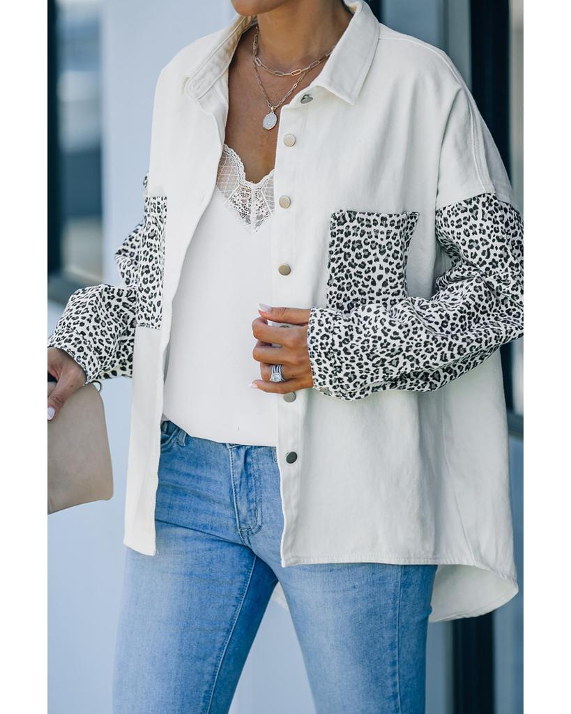 Azura Exchange Leopard Denim Jacket
