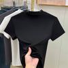 Fashion Round Neck Short Sleeve Casual T-shirt for Women Summer Slim Fit Base White T Shirt Women Plus Size Solid Office Lady Simple Tee Tops 24488