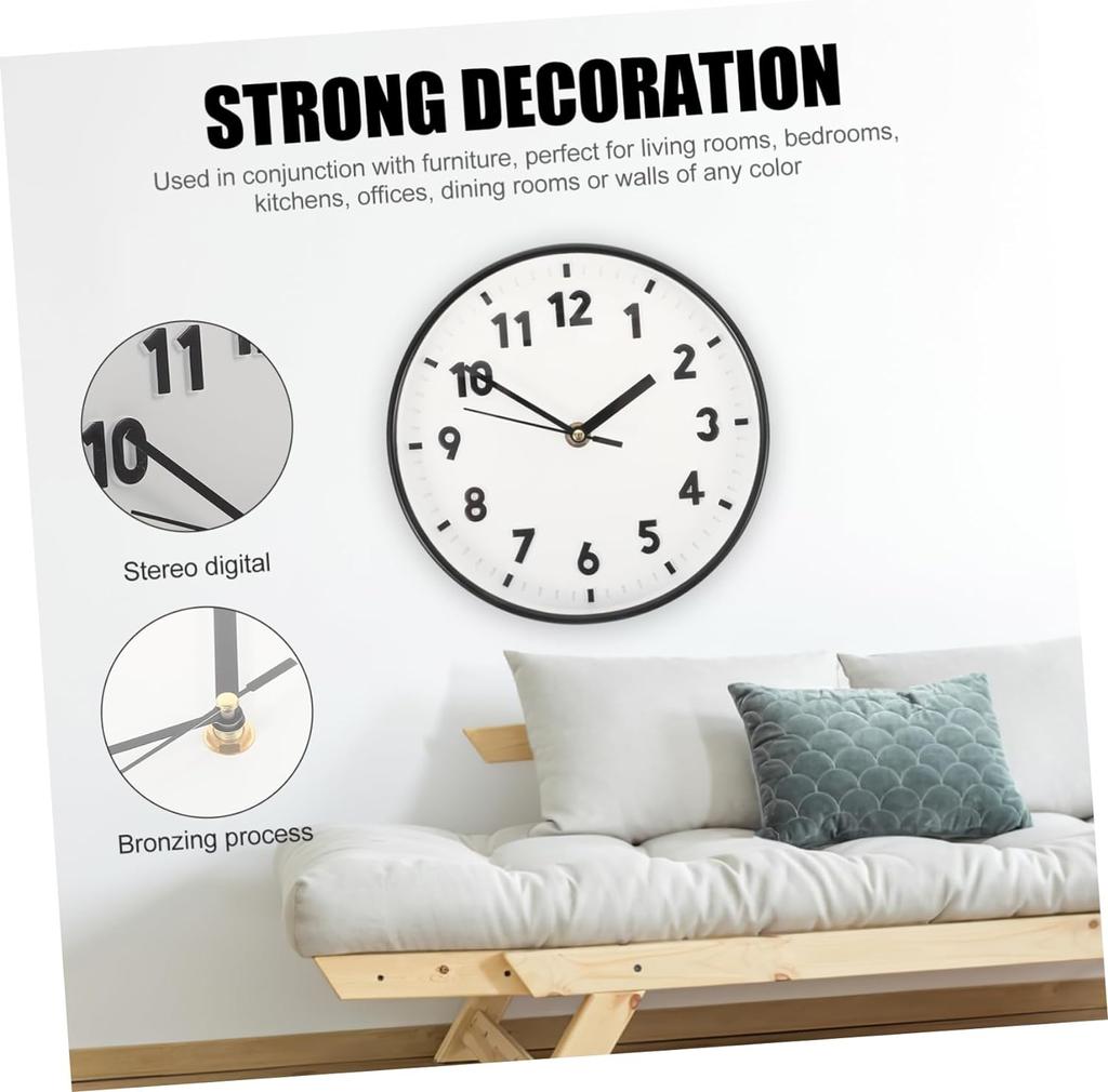 Einfache Mode Wanduhr Stereo Stille Reisezeit Genaue Wanduhr für Kinderzimmer Arbeitszimmer Wanddekoration