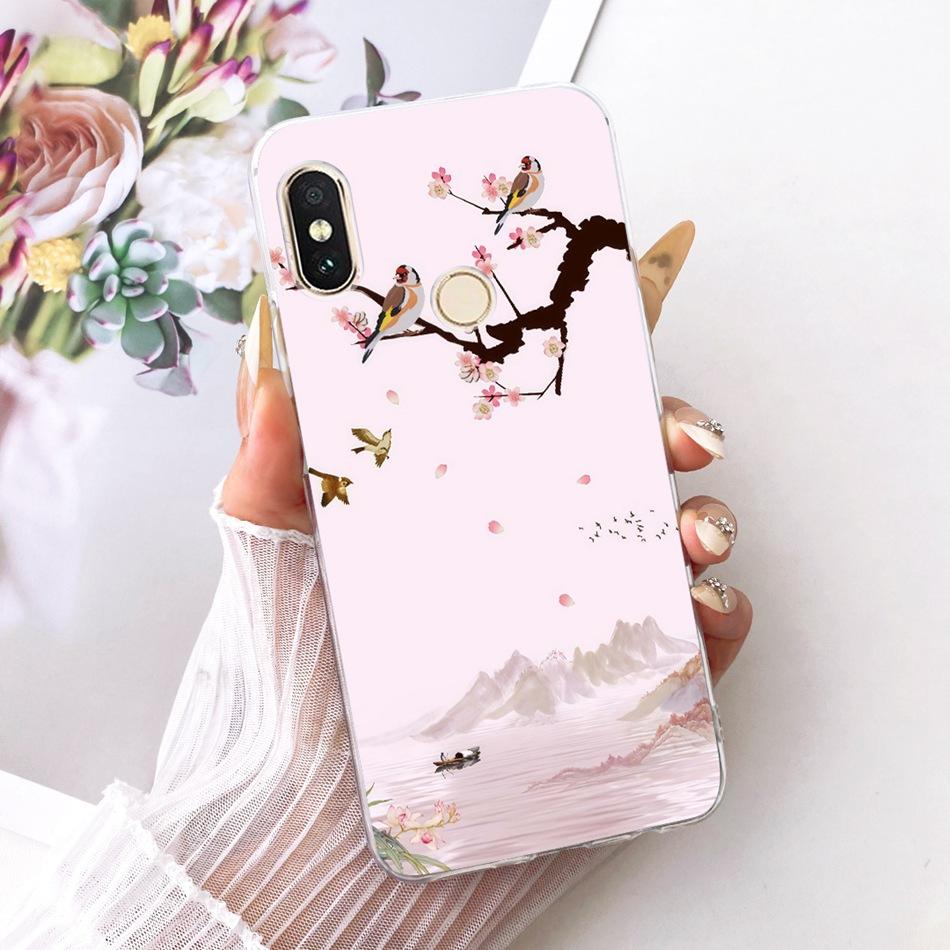 For Xiaomi Redmi Note 6 Pro Cute Flower Butterfly Cat Painted Case For Redmi Note6 Soft Silicone TPU Phone Cases